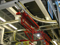 Insulated supply trolley wires